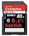 SanDisk Extreme 8 GB Class 10 SDHC Flash Memory Card (SDSDRX3-8192-A21)