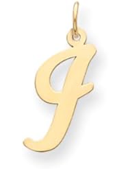 14k Yellow Gold Large Script Initial I Charm. Gold Wt- 0.55g.