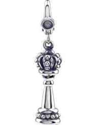 Sterling Silver Chess Piece Charm 25.00X08.00 mm Chess Piece Charm