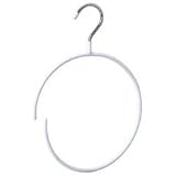 Hanger - Deluxe Belt Accessory Ring (Chrome / White) (12''h x 8 1/4''w)