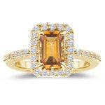 Buy 0.55 Cts Diamond and 5.14 Cts Citrine Ring in 18K Yellow Gold by mycitrinejewelry