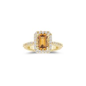 Buy 0.55 Cts Diamond and 5.14 Cts Citrine Ring in 18K Yellow Gold by mycitrinejewelry