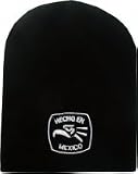 Outer Rebel Fashion Beanie- Black with White Hecho en Mexico Embroidery