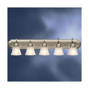 Kichler Brushed Nickel Builder Plus Bathroom and Vanity 4 or More Bulbs by Kichler