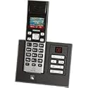Audioline Polo 880 Schnurloses DECT-Telefon  Eco Mode Energiesparmodus, Anrufbeantworter schwarz / silber