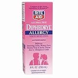 Rite Aid Diphedryl Allergy Liquid Medication, Cherry Flavored 8 fl oz
