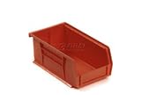 Akro Bins Stacking Bin 4-1/8 X 7-3/8 X 3 Red. Package of 24