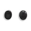 Oval Black Onyx Stud Earrings