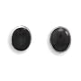 Oval Black Onyx Stud Earrings