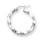 14k White Gold 3mm Twisted Hoop Earrings - Measures 26x26mm - JewelryWeb