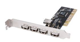 Carte pci usb 2.0 4+1ports