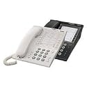 Panasonic KX-T7710NE Analoges Systemtelefon,weiss, 5 Zieltasten f&uuml;r Nummern und Funktionen, Data-Port,Message Lampe