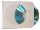 100 Paper CD Sleeves with Window & Flap