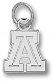 Arizona Wildcats Solid Sterling Silver ''A'' 3/8'' Pendant