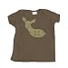Deer Design Girl's Infant T-Shirt (Brown) - 6 Months