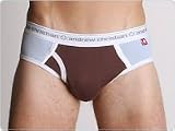 Andrew Christian Color Block Brief Brown
