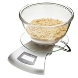 Kitchen Craft Deluxe Electronic Glass Platform Kitchen Scale - 3kg (6.6lb