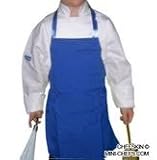 Chefskin CHILDREN KIDS CHEF SET (1 ADJUSTABLE WHITE HAT + 1 BLUE APRON) SMALL fits Kids 2-8 EXCELLENT FOR SCHOOL PLAYS, HALLOWEEN, CHRISTMAS, HELP MOM, COOKING OR BAKING PARTIES AND MORE