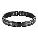 21VjgCIuXlL. SL160  Mens Black Stainless Steel Bracelet