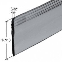 CRL Gray Heavy Gauge Shower Door Bottom Seal and Wipe - 36 in long