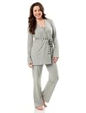 Motherhood Maternity: Long Sleeve V-neck Babydoll Nursing 3 Piece Set