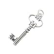 Antique Key Pendant or Charm in Sterling Silver, #8709