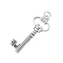 Antique Key Pendant or Charm in Sterling Silver, #8709