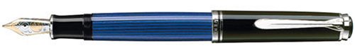 Pelikan Souveran 800 Black/Blue GT Medium Point Fountain Pen - 995951