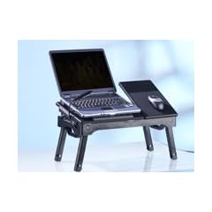 Laptop Notebook Workstation " Vario Desk " mit LED-Lampe - Ihr mobiles B�ro f�r Bett, Sofa oder bequemes Arbeiten auf dem Boden