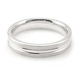 14k white gold wedding bands 4mm fancy