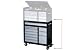 11 Drawer Roller Tool Cabinet Gray And Black Tread Plate Finish