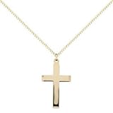 9ct Yellow Gold Cross Pendant and Chain.
