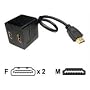 Cables Unlimited Premium 12-inch HDMI Cable Splitter (PCM-2275)