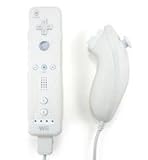 Nintendo Wii Remote and Nunchaku Controller Version 2.0 Super Grip White Si ....