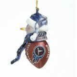 Tennessee Titans 3" Acrylic Striped Home Run Snowman - NFL Football