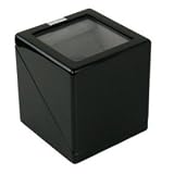 Watch Winder For Single Automatic Watch with Built in IC Program Battery or AC DC Black Wood Finish by Tech Swiss