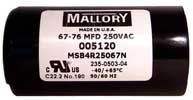 ALLISTER Garage Door Openers Capacitor 67-76 MFD 005120