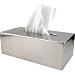 Rectangular Tissue Box Holder Cover - Polished Stainless Steel