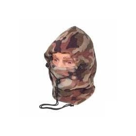 Fleece Snood Full Balaclava Neck Warmer Hat With Toggle Camo