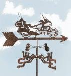 Touring Motorcycle Garden Stake Weathervane
