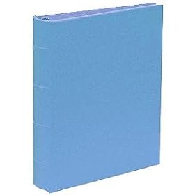 Standard 3-ring Saffiano-Blue bonded leather with slip-in pocket pages by Graphic Image - 4x6