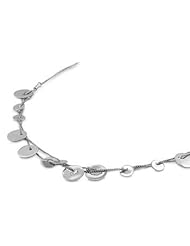 Designer Inspired 925 Sterling Silver Elegant Button Design Necklace