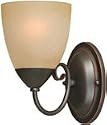 Hardware House 543793 Berkshire 5-Inch by 8-1/4-Inch Bath/Wall Lighting Fixture Oil-Rubbed Bronze