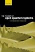 The Theory of Open Quantum Systems
