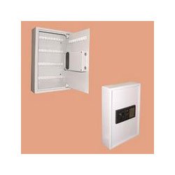 Locking Electronic Keypad 48-Key Steel Cabinet, 11-3/4w x 4d x 17-3/4h, Platinum