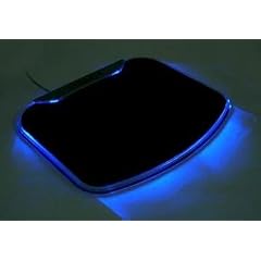 MAUSPAD + 4 PORT USB HUB MIT BLUE LIGHT BELEUCHTUNG LED