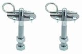 Hood Pin Kit Stainless Steel Hair-Pin Style Incl. Posts/Scuff Plates/Hair Pin Clips/Screws Drilling Required