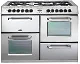 110cm Dual Fuel Range Cooker Black / Chrome (Kensington110DF_BK)
