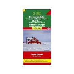 Norwegen Mitte-Trondheim-Lillehammer-Alesund 1:250 000. Autokarte