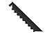3' Male Beveled Edging Black